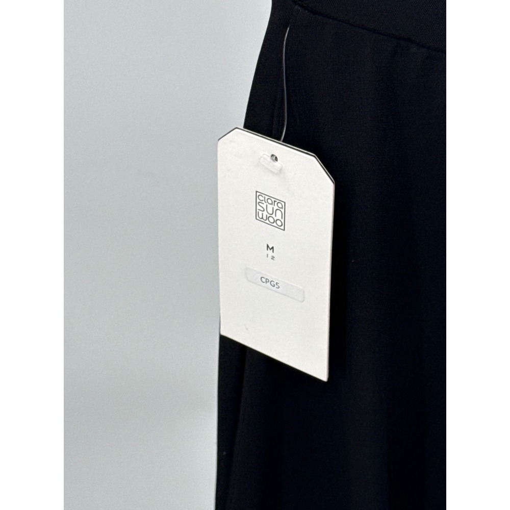 Clara Sunwoo Black Wide Leg Palazzo Pants Liquid Jersey CPG5 Womens Medium NWT - Picture 5 of 11